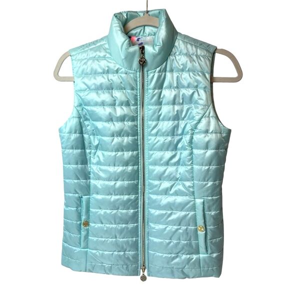 Lilly Pulitzer Puffer Vest Whisper Blue XS NWT - Picture 9 of 9